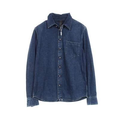 Chrome Hearts Looseends Sleeve Cross Patch Cross Button Denim L/S Shirt "Indigo Blue"