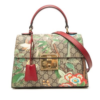 グッチ GGスプリーム ティアン ハンドバッグ ショルダーバッグ 2WAY 453188 ベージュ マルチカラー PVC レザー レディース GUCCI 【中古】