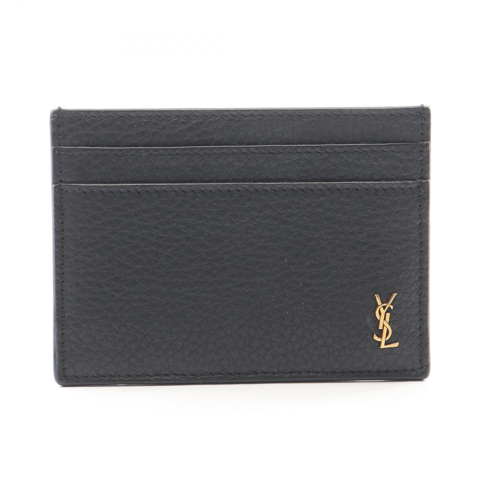 サンローランパリ SAINT LAURENT PARIS タイニー カサンドラ カードケース アクセサリー レザー メンズ レディース ブラック系 847951AAET91000 【新品】