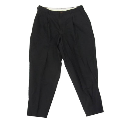 COMME des GARCONS HOMME PLUS コムデギャルソンオムプリュス パンツ 23SS PK-P046 ポリ縮絨 タック スラックス パンツ ブラック系 L【中古】