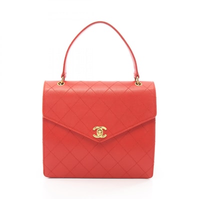 シャネル CHANEL マトラッセ ハンドバッグ バッグ キャビアスキン(グレインドカーフ) レディース レッド系 【中古】