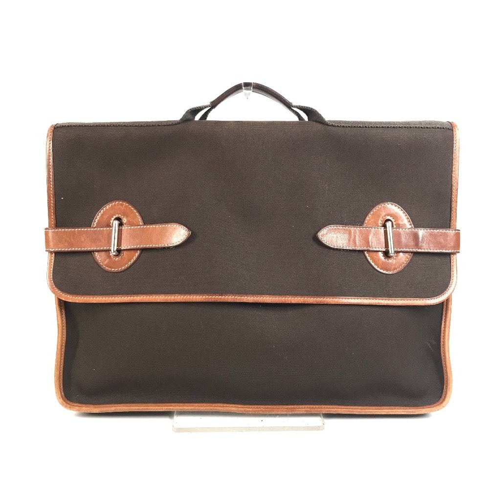 エルメス HERMES ブエナベンチュラ MM ブエナベンチュラMM カバン ハンドバッグ ブリーフケース トートバッグ フラップ ビジネスバッグ レザー/キャンバス ブラウン