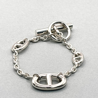 HERMES エルメス シェーヌダンクル ファランドール ブレスレット H104567B シルバー925 シルバー レディース【中古】