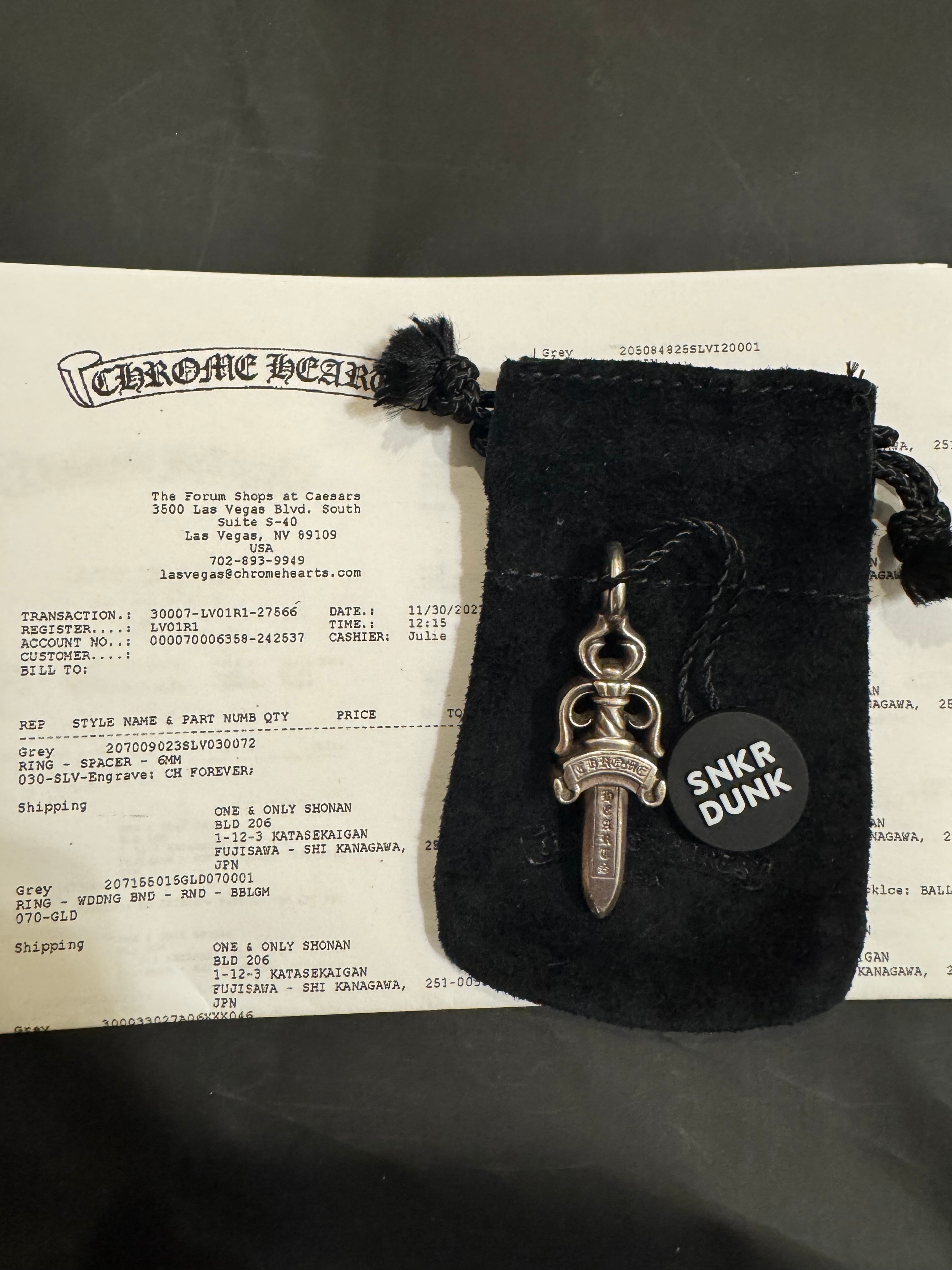 クロムハーツ ダブルダガー ペンダント "シルバー"