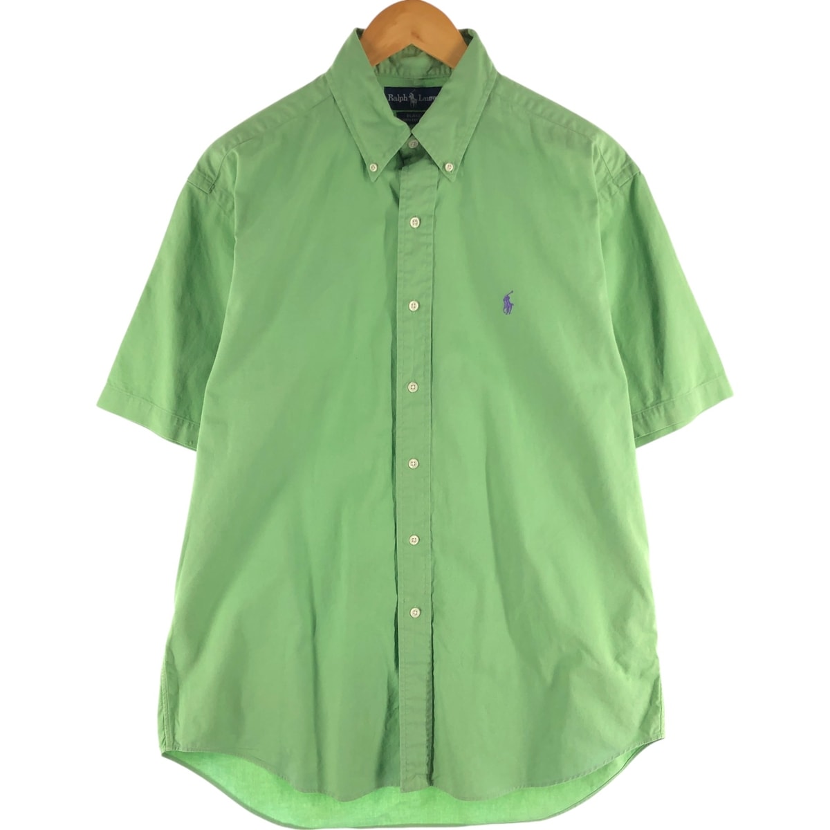 古着 ラルフローレン Ralph Lauren BLAKE 半袖 ボタンダウンシャツ メンズM相当/eaa534585