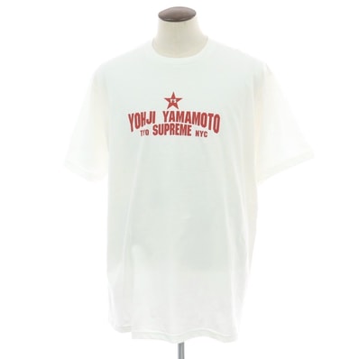 【中古】シュプリーム Supreme × Y's 2025年秋冬 Star Tee クルーネック 半袖Tシャツ ホワイト【サイズXL】【メンズ】