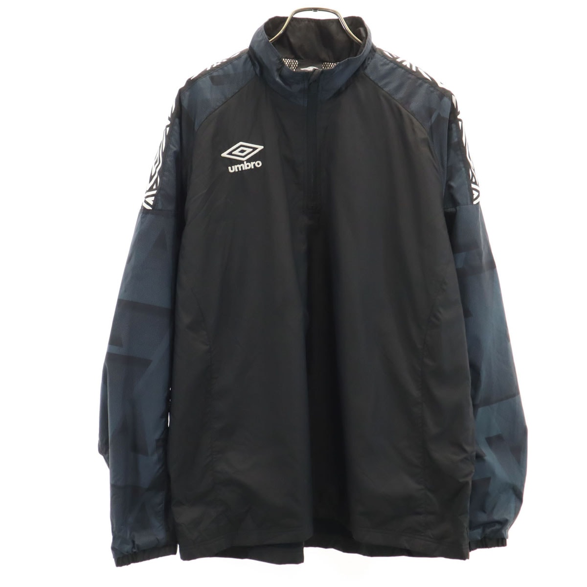 umbro アンブロ ハーフジップ ウインドブレーカー L ブラック 裏トリコット