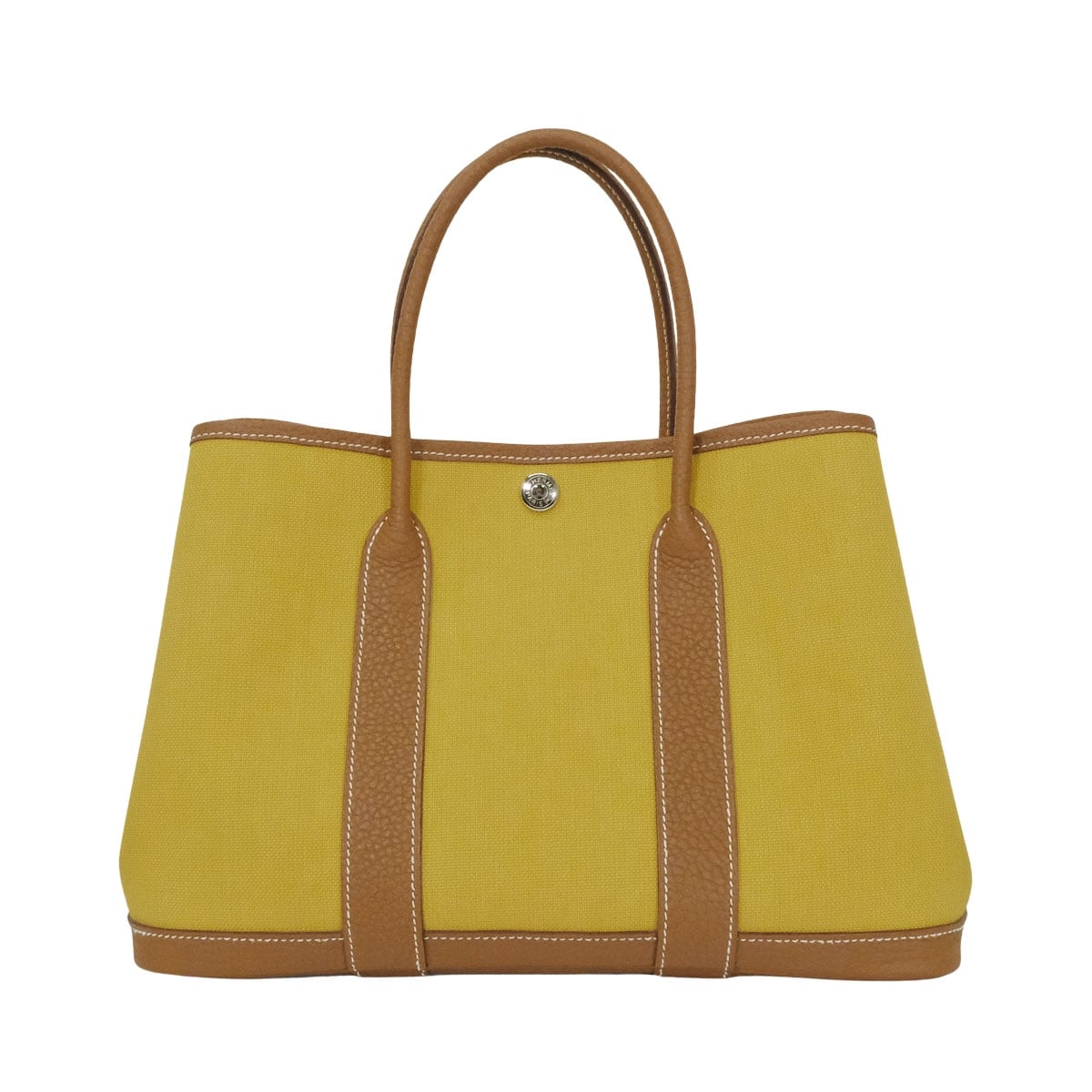 【渋谷並木橋店】HERMES エルメス トートバッグ ガーデンパーティ 30 TPM ジンジャー/ゴールド トワルミリタリー/ネゴンダ シルバー金具 Z刻印 新品未使用
