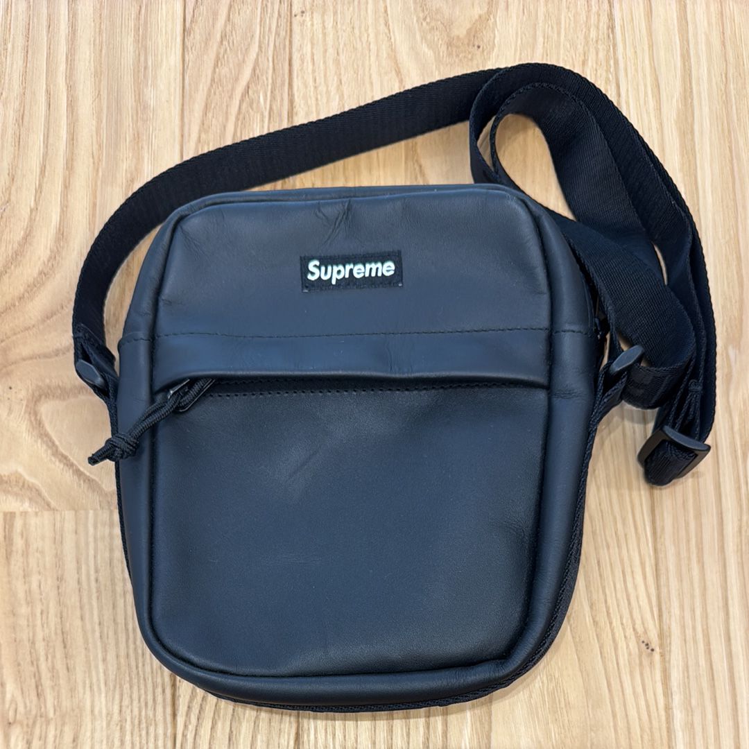Supreme Leather Shoulder Bag 