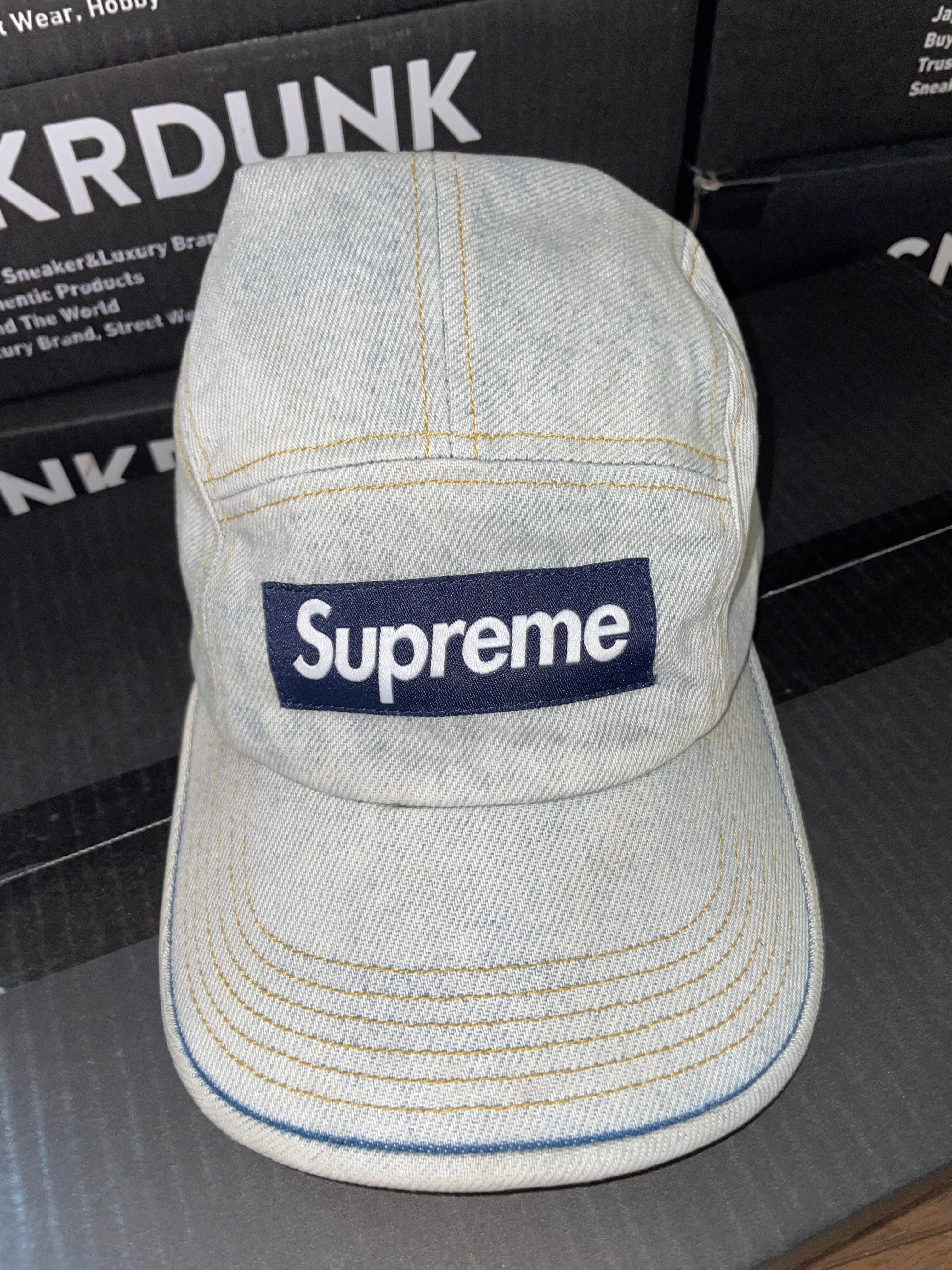 Supreme Denim Camp Cap "Dirty Indigo" (23SS)