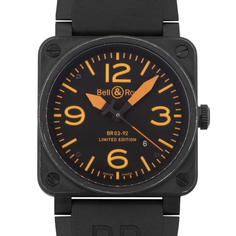 Bell&Ross ベル&ロス BR03-92 アヴィエーション 世界250本限定 BR03-92ORENGE-H PVD【中古】