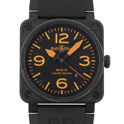 Bell&Ross ベル&ロス BR03-92 アヴィエーション 世界250本限定 BR03-92ORENGE-H PVD【中古】