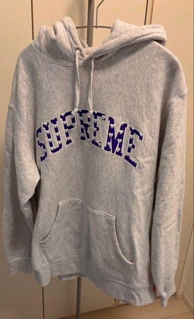 Supreme Hearts Arc Hooded Sweatshirt "Grey" (21SS)