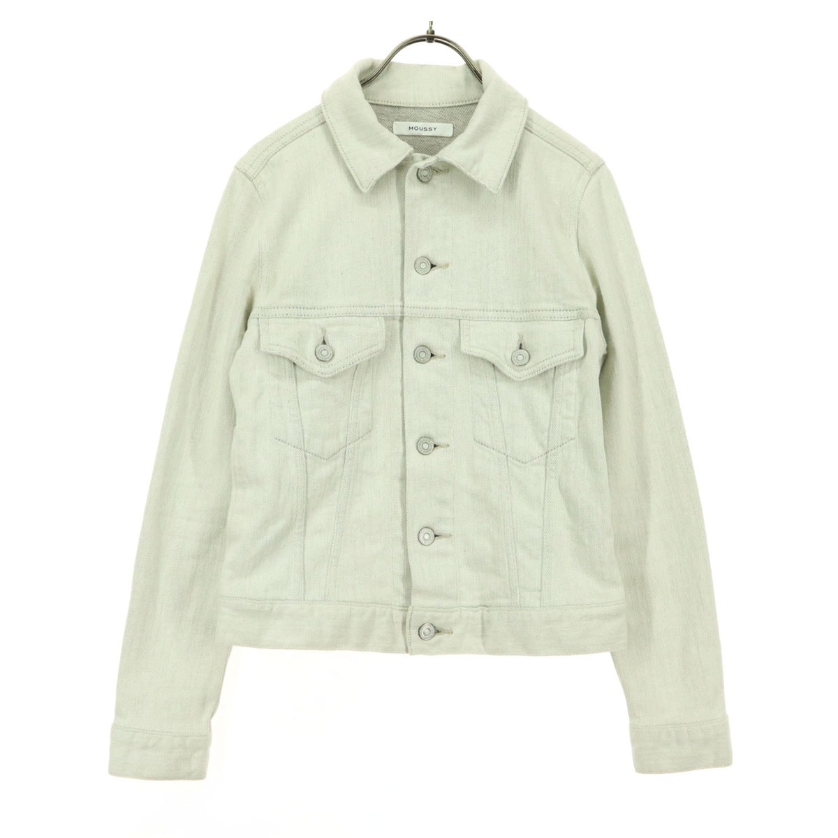 美品 MOUSSY マウジー デニムジャケット 1 ライトグレー