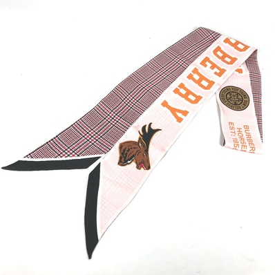 バーバリー BURBERRY ロゴ 8037524 バンドースカーフ スカーフ シルク ピンク 美品