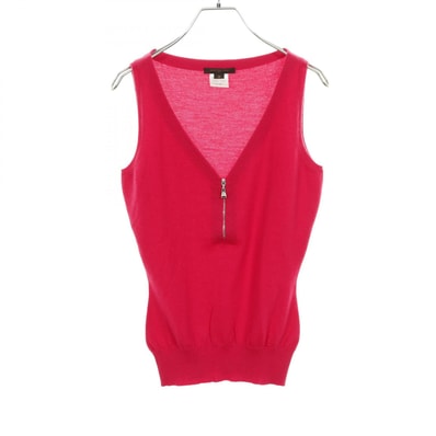 ルイ・ヴィトン LOUIS VUITTON ハーフジップ ニット 衣料品 トップス カシミヤ レディース ピンク系 【中古】