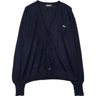 古着 ラコステ LACOSTE アクリルニットカーディガン メンズXL相当/eaa645964
