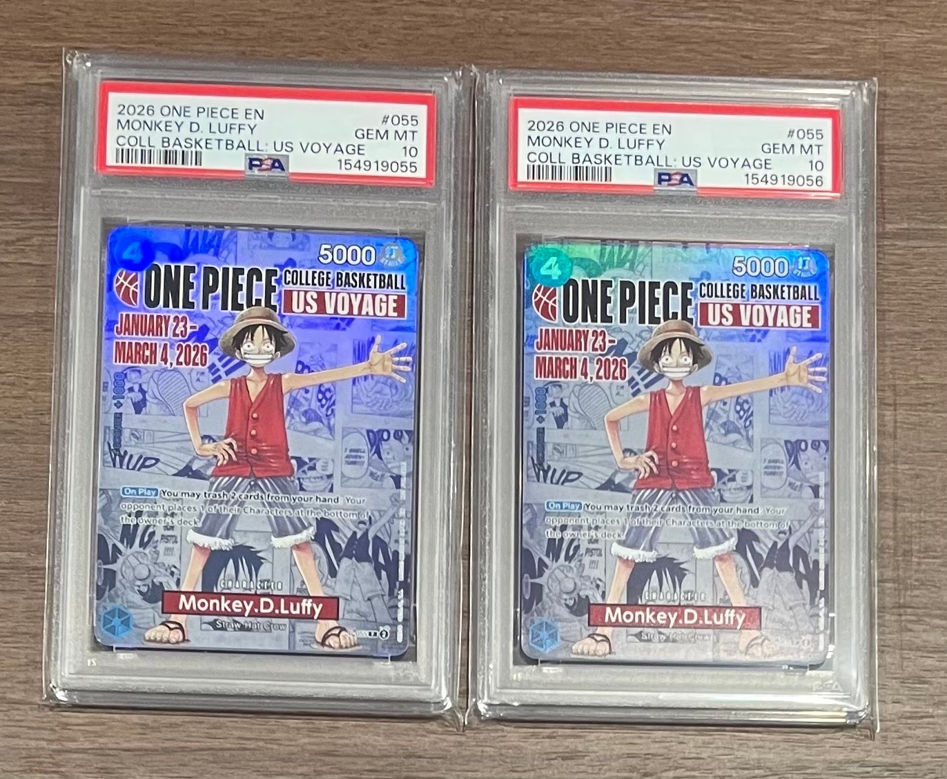 モンキー・D・ルフィ:P (開封済) [P-055]【英語版】(プロモーションカード「ワンピース カレッジ バスケットボール:USボヤージュ」)