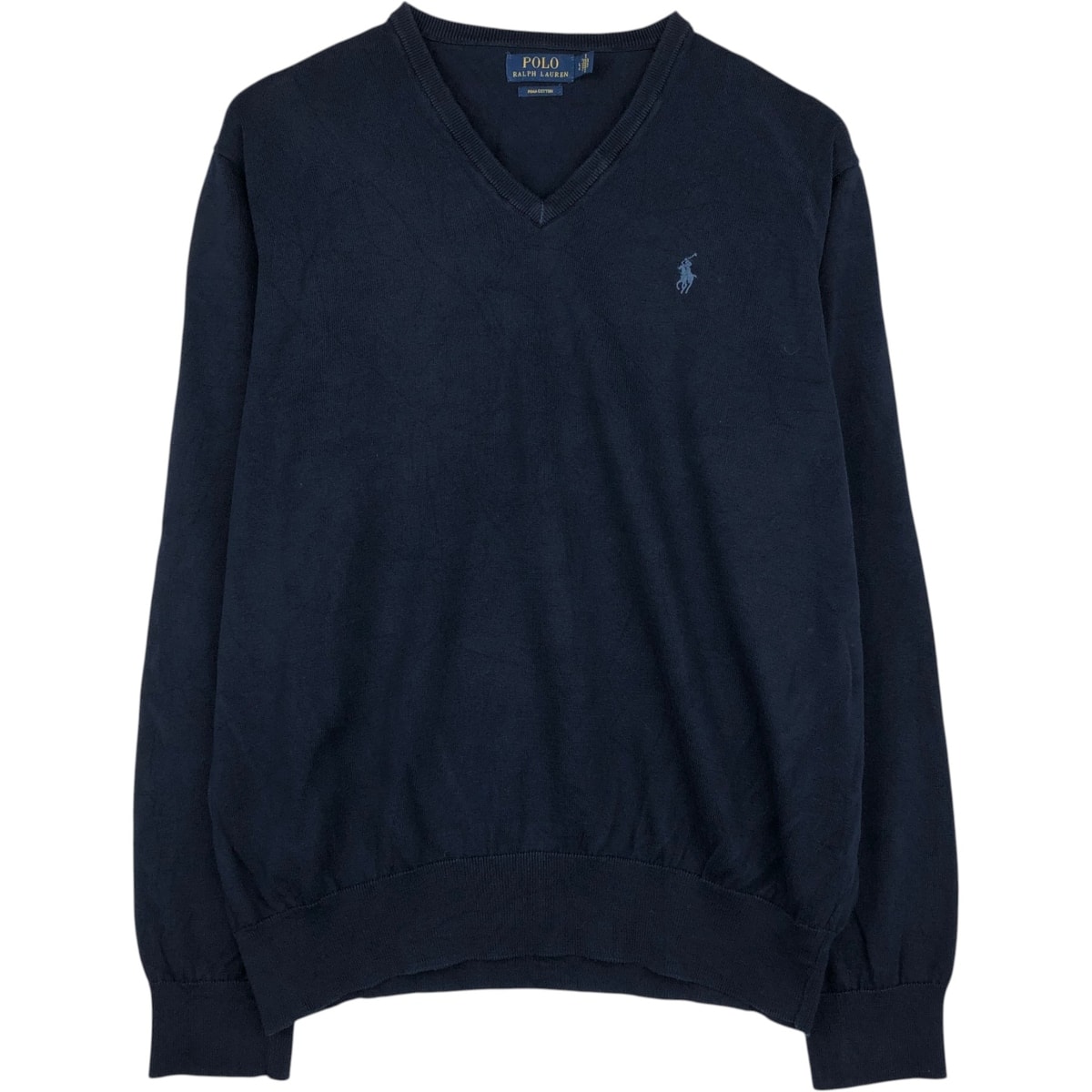 古着 ラルフローレン Ralph Lauren POLO RALPH LAUREN Vネック コットンニットセーター メンズL相当/eaa645880