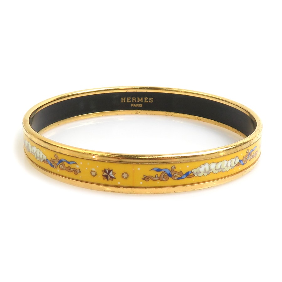 エルメス HERMES バングル ブレスレット エマイユ メタル/エナメル ゴールド/イエロー レディース【中古】 e61676a