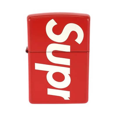 美品 Supreme シュプリーム Zippo コラボレーション Supreme Logo Zippo レッド ホワイト 真鍮 ライター 604476 【中古】