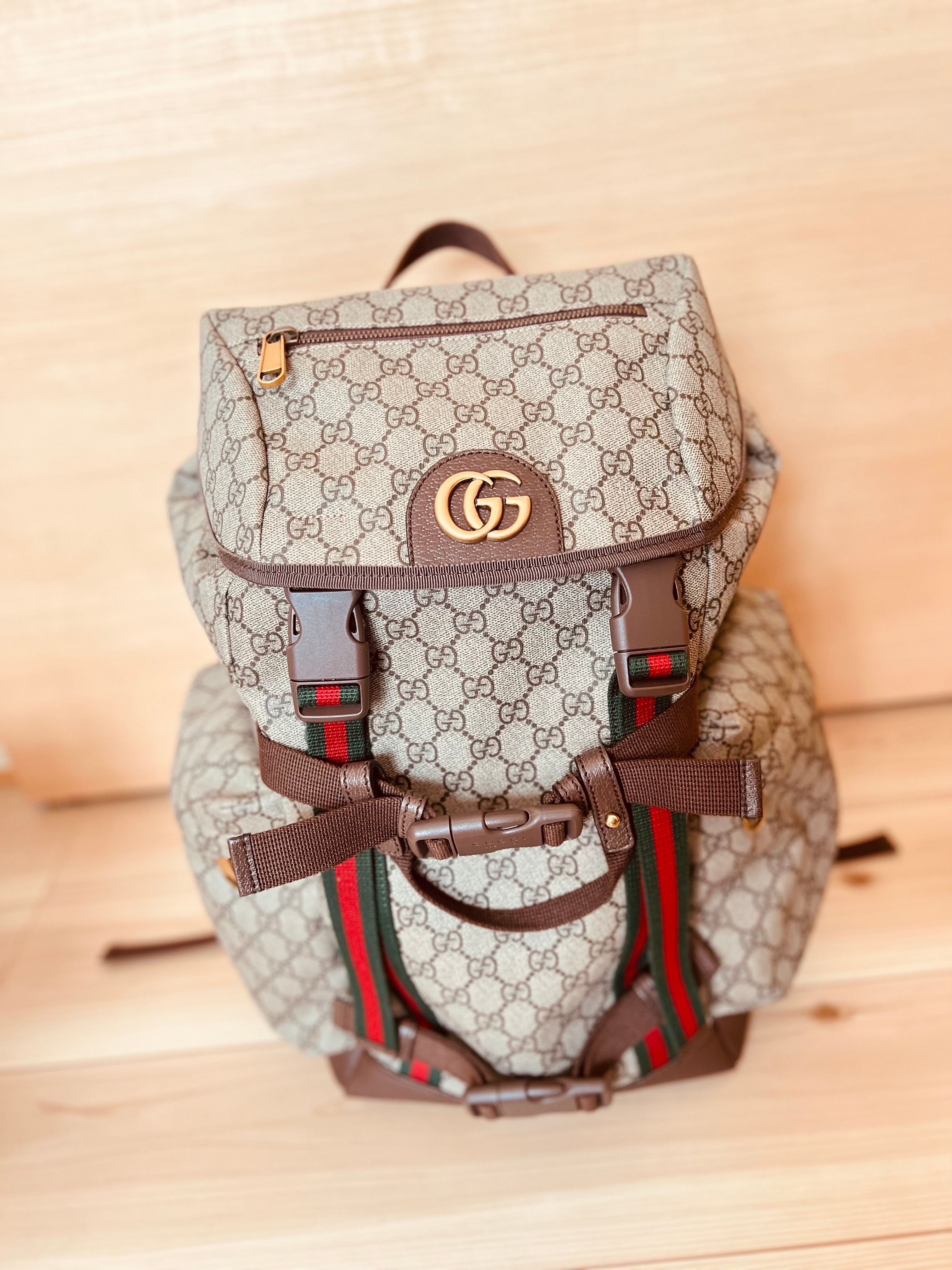 【50%割引】ストライプ付き GG スケートボード バックパック