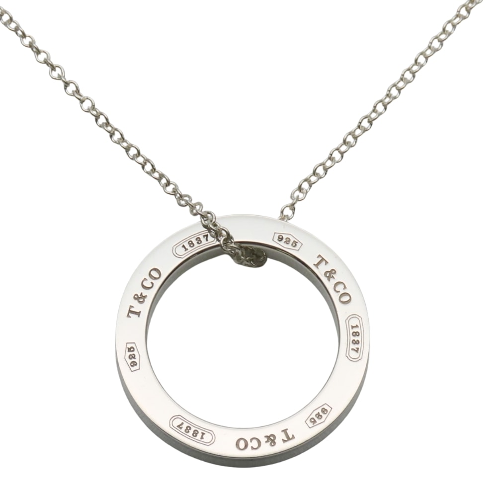 【中古】 ティファニー ネックレス 1837サークル シルバー925 約3.7g シルバー ペンダント アクセサリー 人気 レディース 女性 TIFFANY&Co.