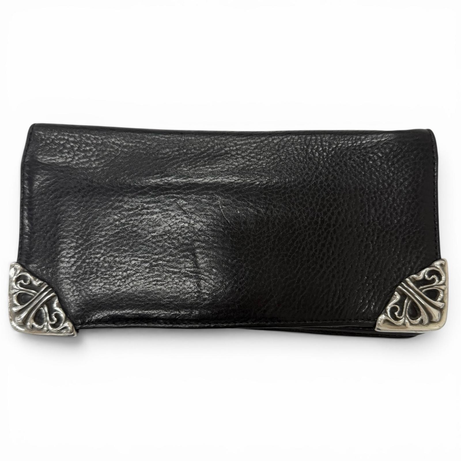 Chrome Hearts Single Fold Long Wallet Tips "Black"