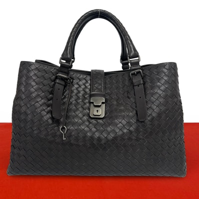 BOTTEGA VENETA ボッテガヴェネタ イントレチャート レザー ハンドバッグ ブラウン
94949