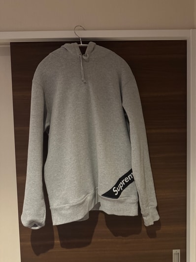 Supreme Corner Label Hooded Sweatshirt "Grey"