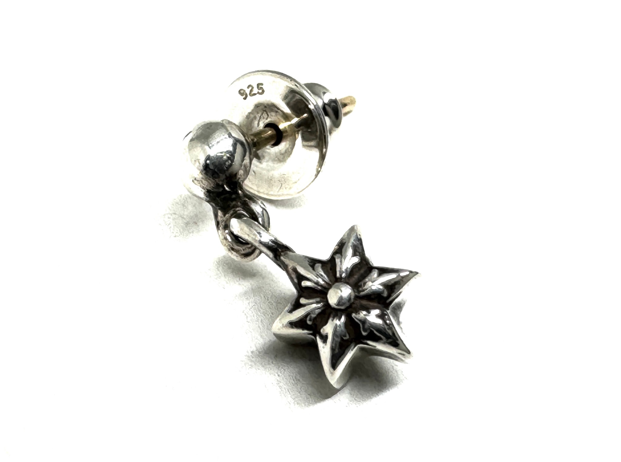 Chrome Hearts Tiny Star Drop Earrings "Silver"