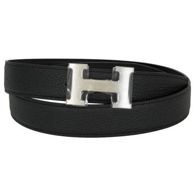 HERMES エルメス ベルト Hベルト コンスタンス32 リバーシブル 黒 (ブラック) トゴ/スイフト #90 マットシルバー金具 W刻印 新品