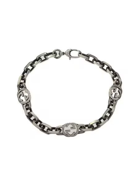 GUCCI Silver Bracelet With Interlocking G