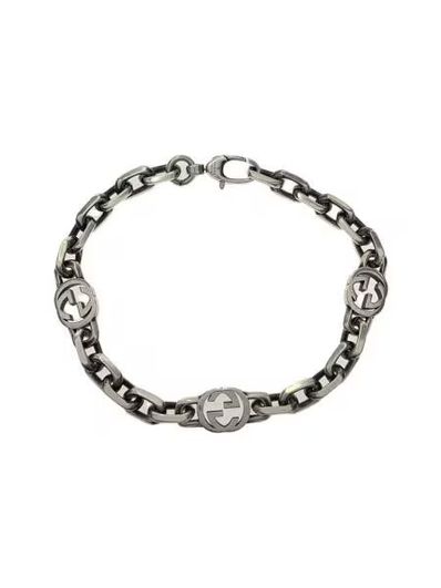 GUCCI Silver Bracelet With Interlocking G
