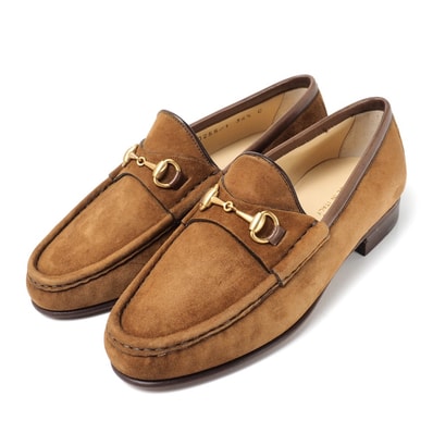 ■美品■GUCCI グッチ ローファー サイズ34 1/2 C ホースビット スエード ブランド古着【中古】20260417/RA8615