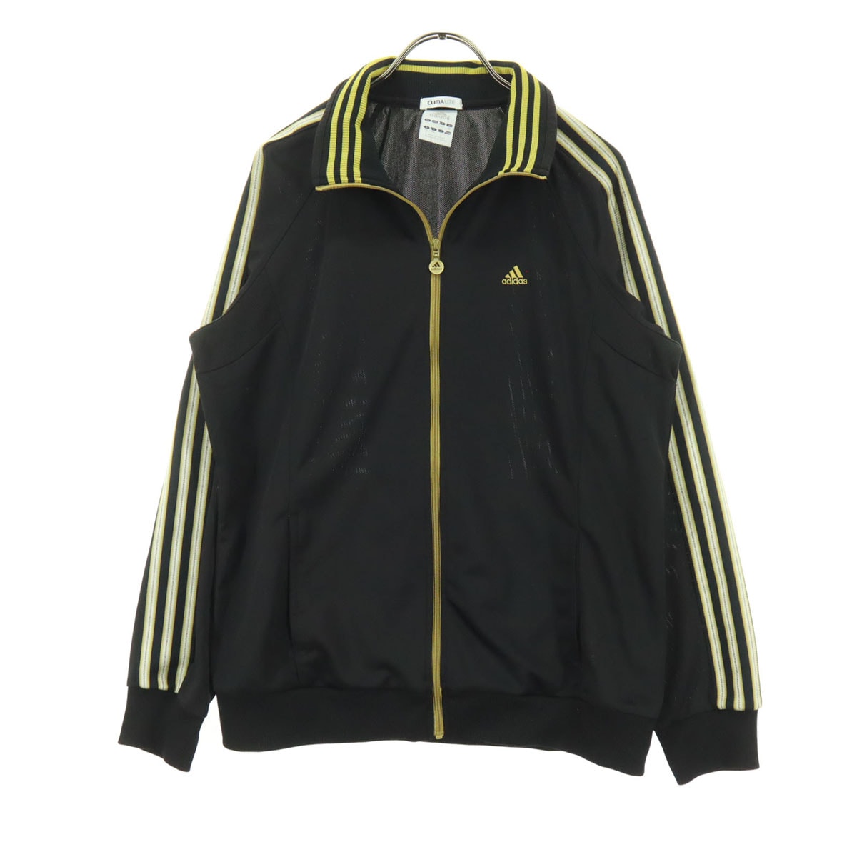 adidas アディダス ワンポイントロゴ 長袖 トラックジャケット L ブラック ゴールド