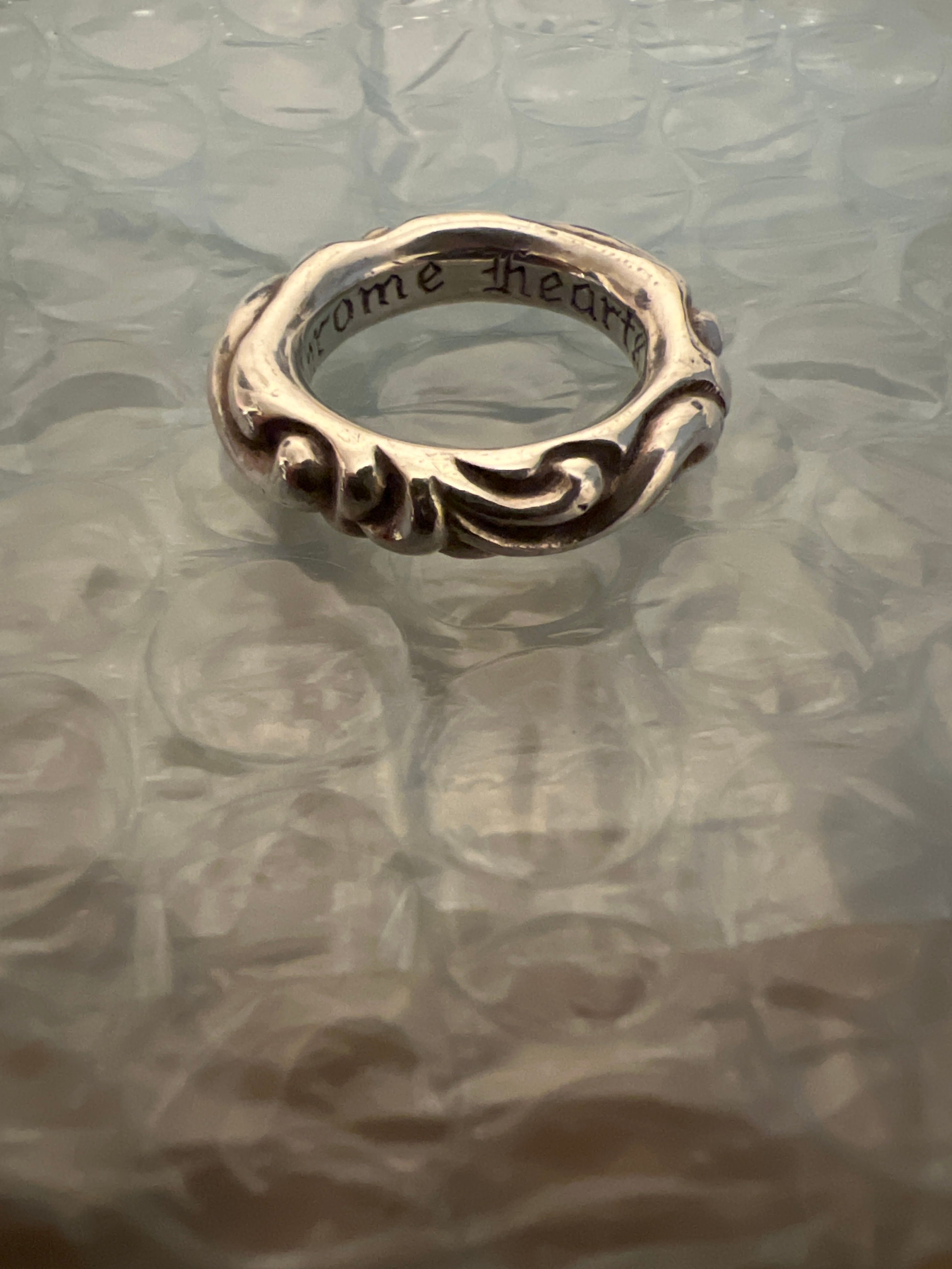 Chrome Hearts Scroll Band Ring "Silver"