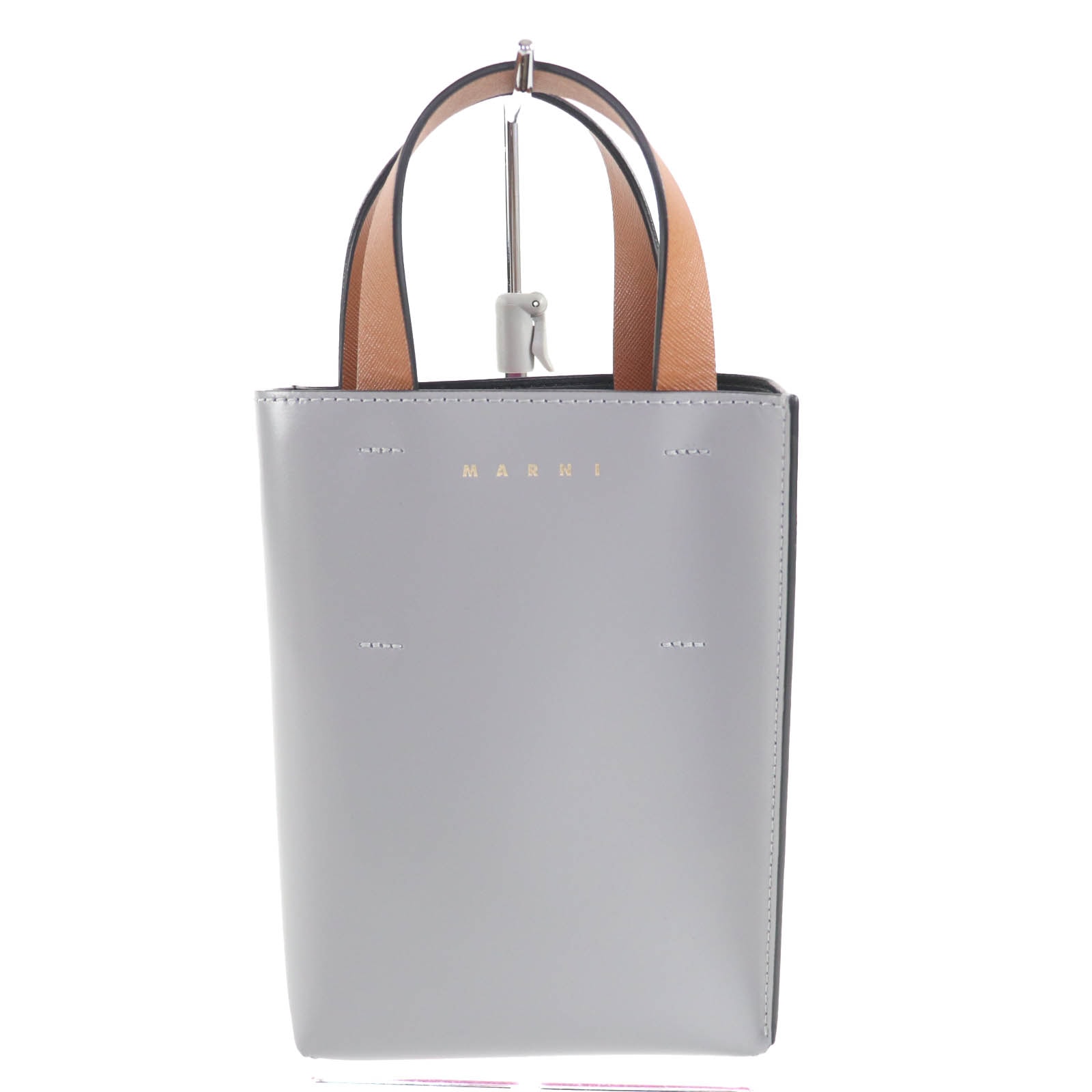 極美品 マルニ ハンドバッグ MUSEO NANO ミュゼオ ナノ SHMP0050Y3