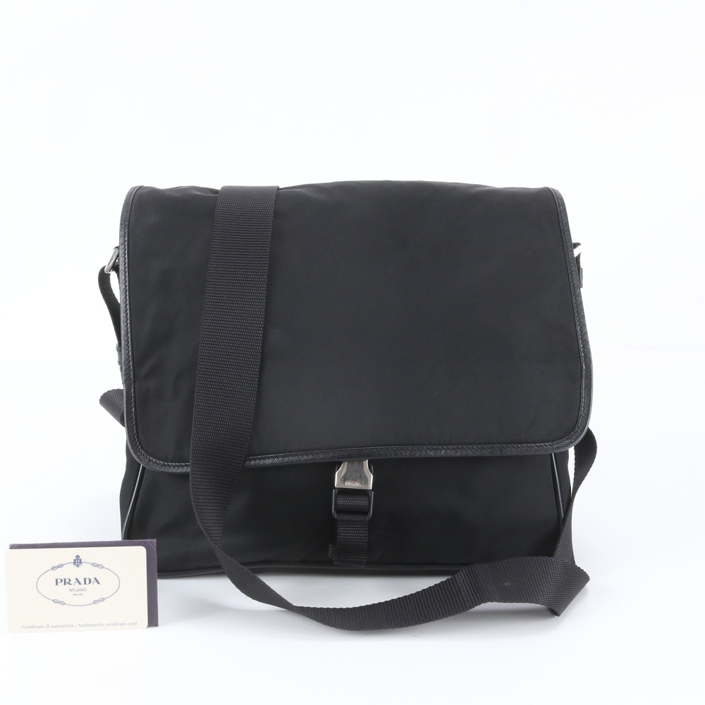 ■極美品 プラダ テスート ナイロントライアングルロゴ V166