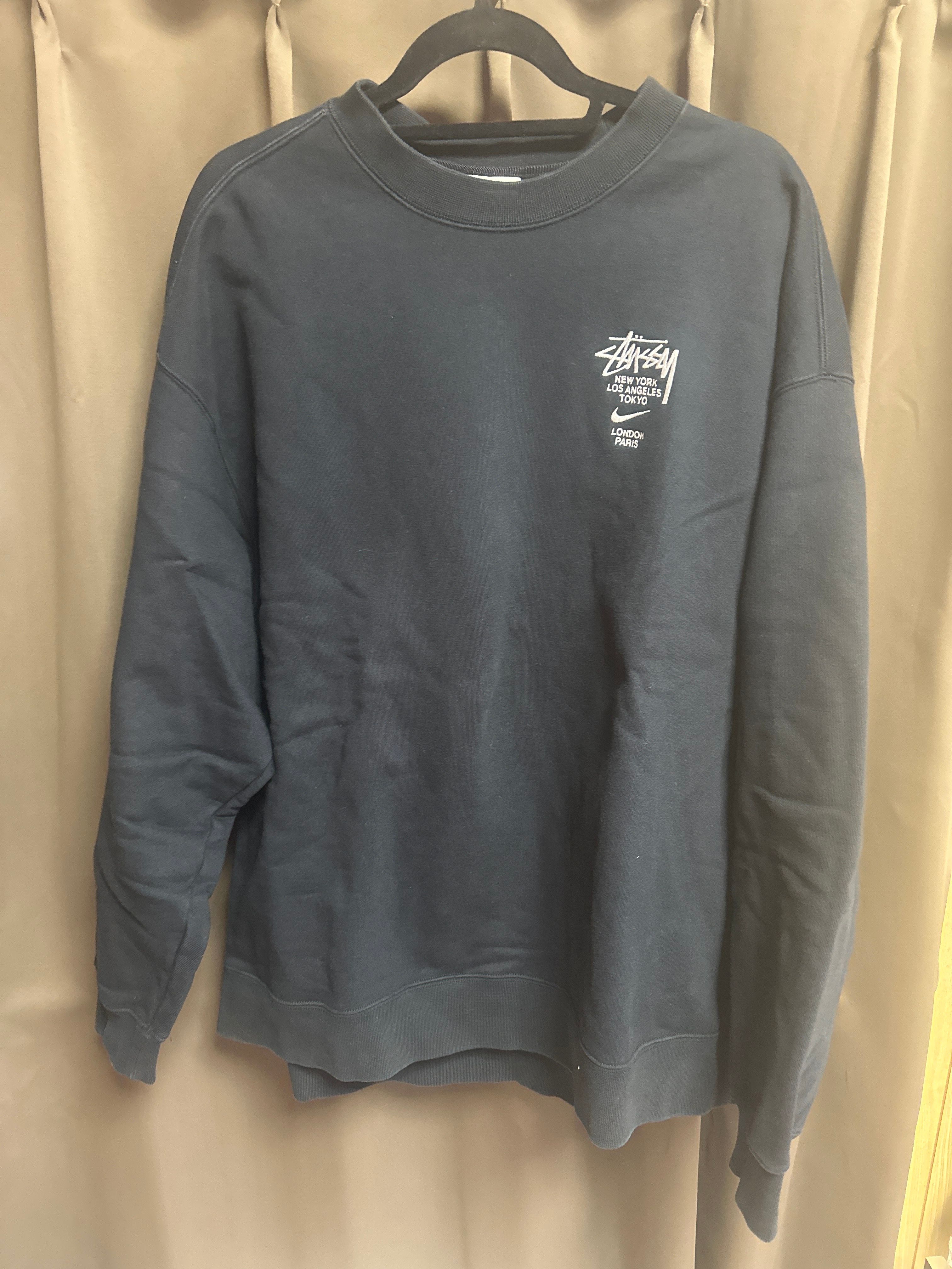 Nike x Stussy International Crewneck Sweatshirt (US Size) "Black" DC4198-010