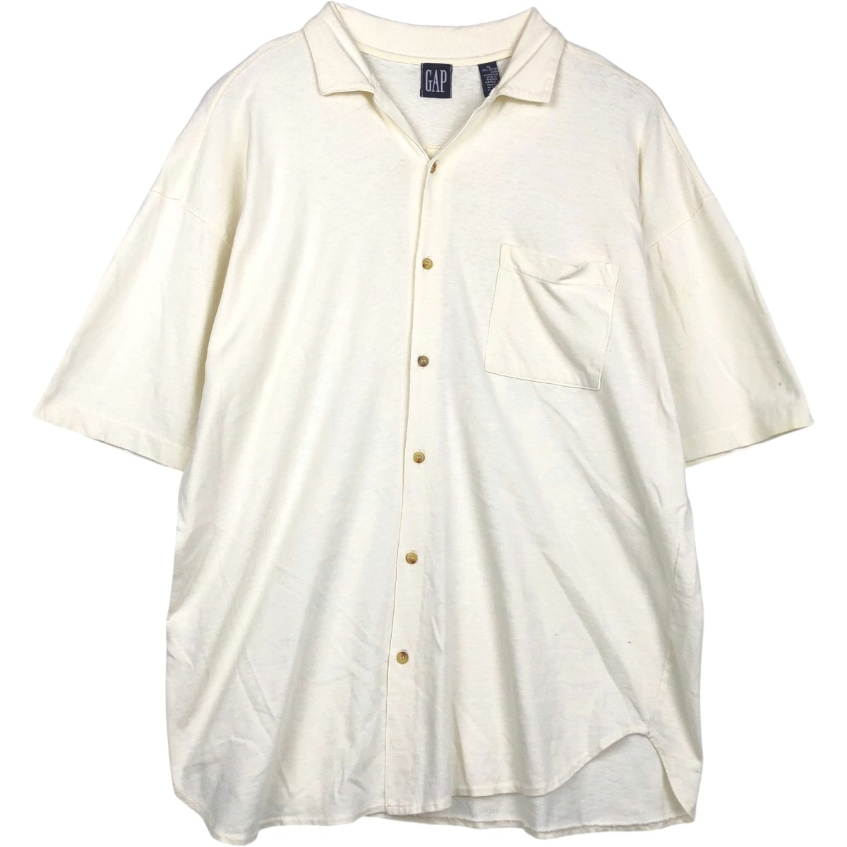 古着 90年代 ギャップ GAP オールドギャップ 半袖 オープンカラー コットンシャツ メンズXL相当 ヴィンテージ/eaa655683