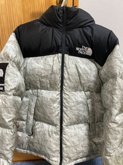Supreme x The North Face Nuptse Jacket "White Paper Print"