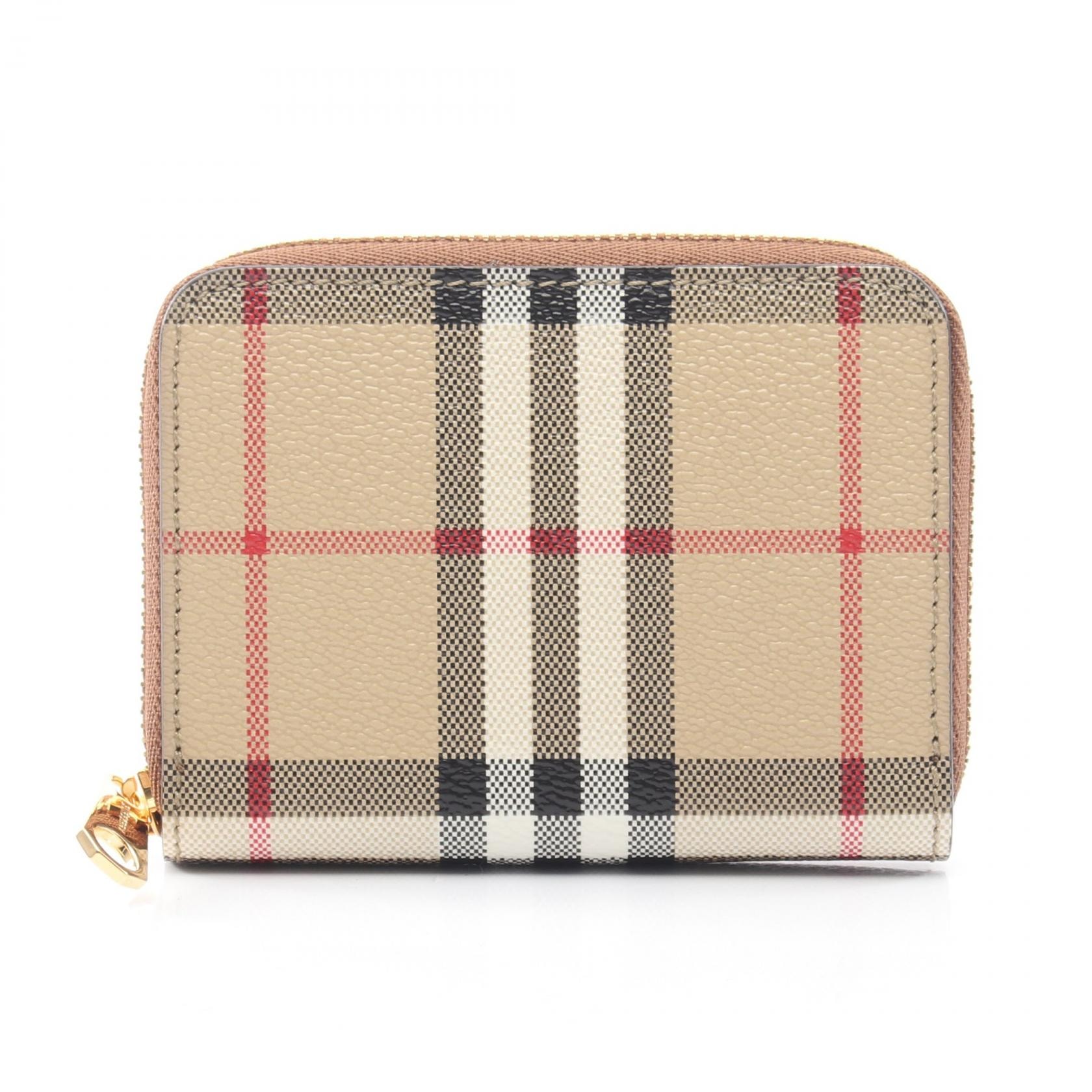バーバリー BURBERRY LS MN ZIP AROUND DFC ヴィンテージチェック コインケース 財布 PVC レディース ベージュ系 / マルチカラー 8070600A9534 【新品】
