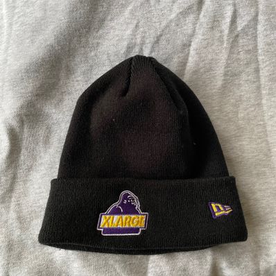 XLARGE x New Era x NBA LAKERS MIX LOGO CUFF BEANIE "Black"