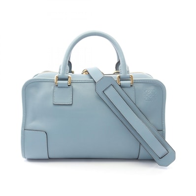 ロエベ LOEWE アマソナ28 2WAY ハンドバッグ バッグ レザー レディース ブルー系 【中古】