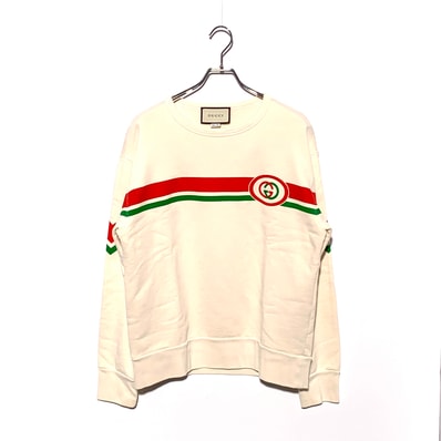 Gucci Striped Printed Pullover Long Sleeve 'White'
