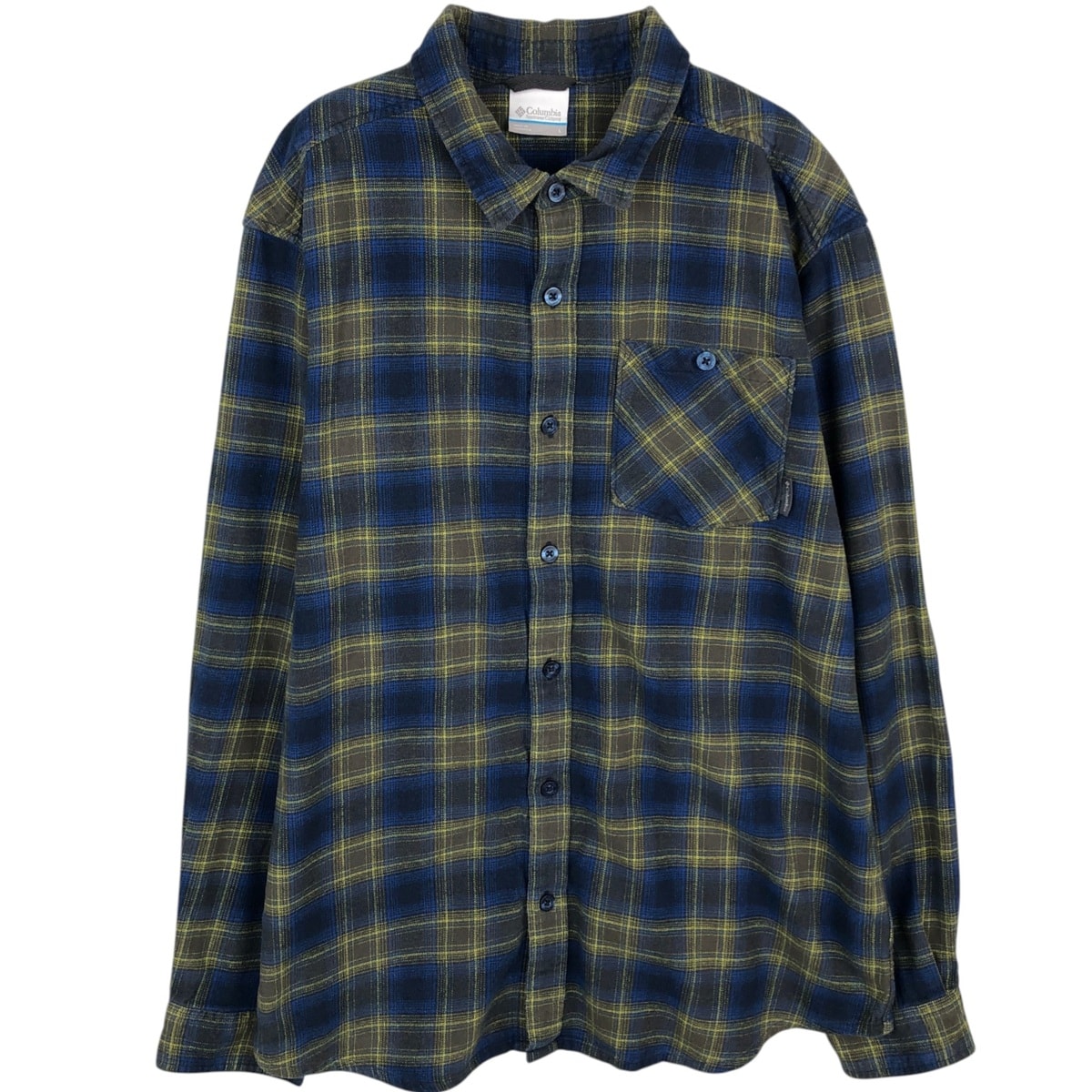 古着 コロンビア Columbia 長袖 ライトネルチェックシャツ メンズL相当/eaa477877