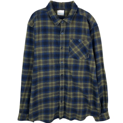 古着 コロンビア Columbia 長袖 ライトネルチェックシャツ メンズL相当/eaa477877