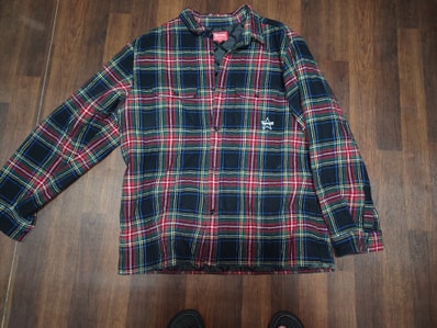 Supreme Quilted Plaid Flannel Shirt "Black"