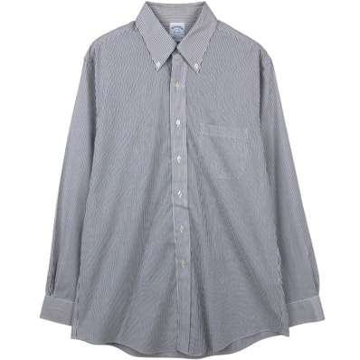 古着 ブルックスブラザーズ Brooks Brothers Est.1818 SLIM FIT 長袖 ボタンダウンストライプシャツ メンズL相当/eaa666470